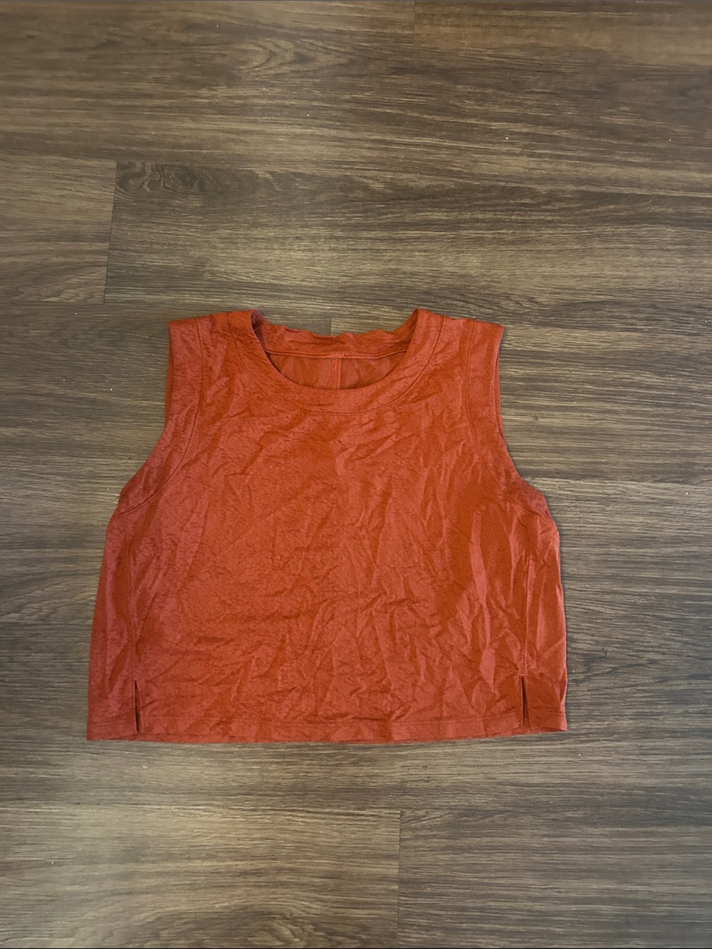 lululemon athletica Rust Sleeveless Cropped Tank